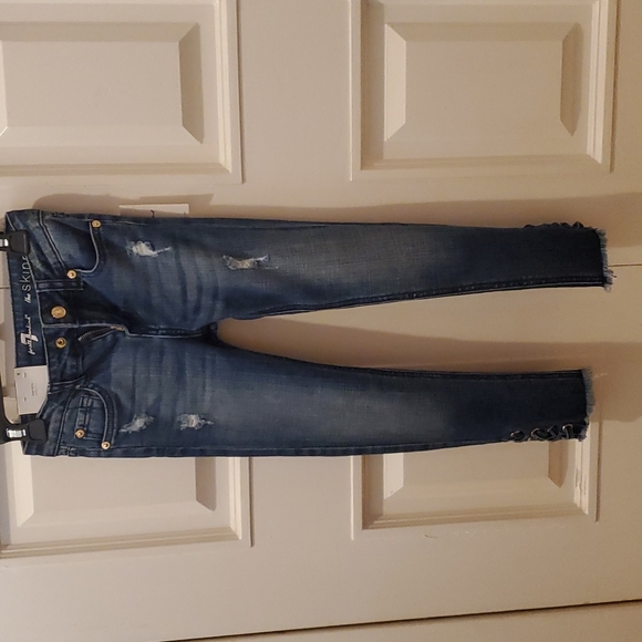 Girls Super Skinny 7 for all Mankind Jeans - Picture 1 of 4